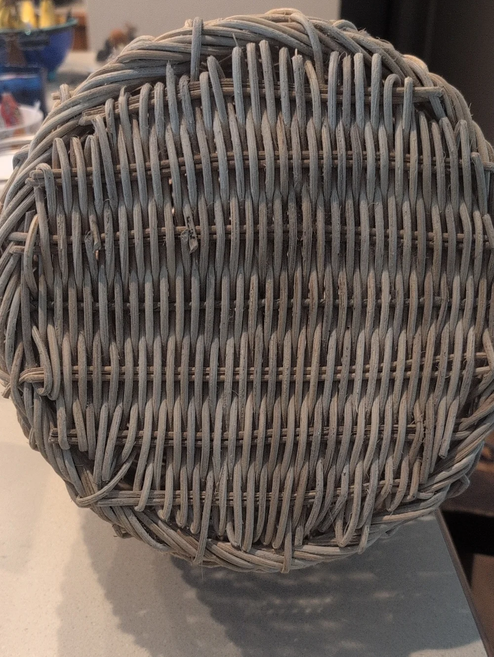Woven Grey Rattan Bird/Bee's Nest - Home Accents